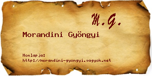 Morandini Gyöngyi névjegykártya
