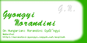 gyongyi morandini business card